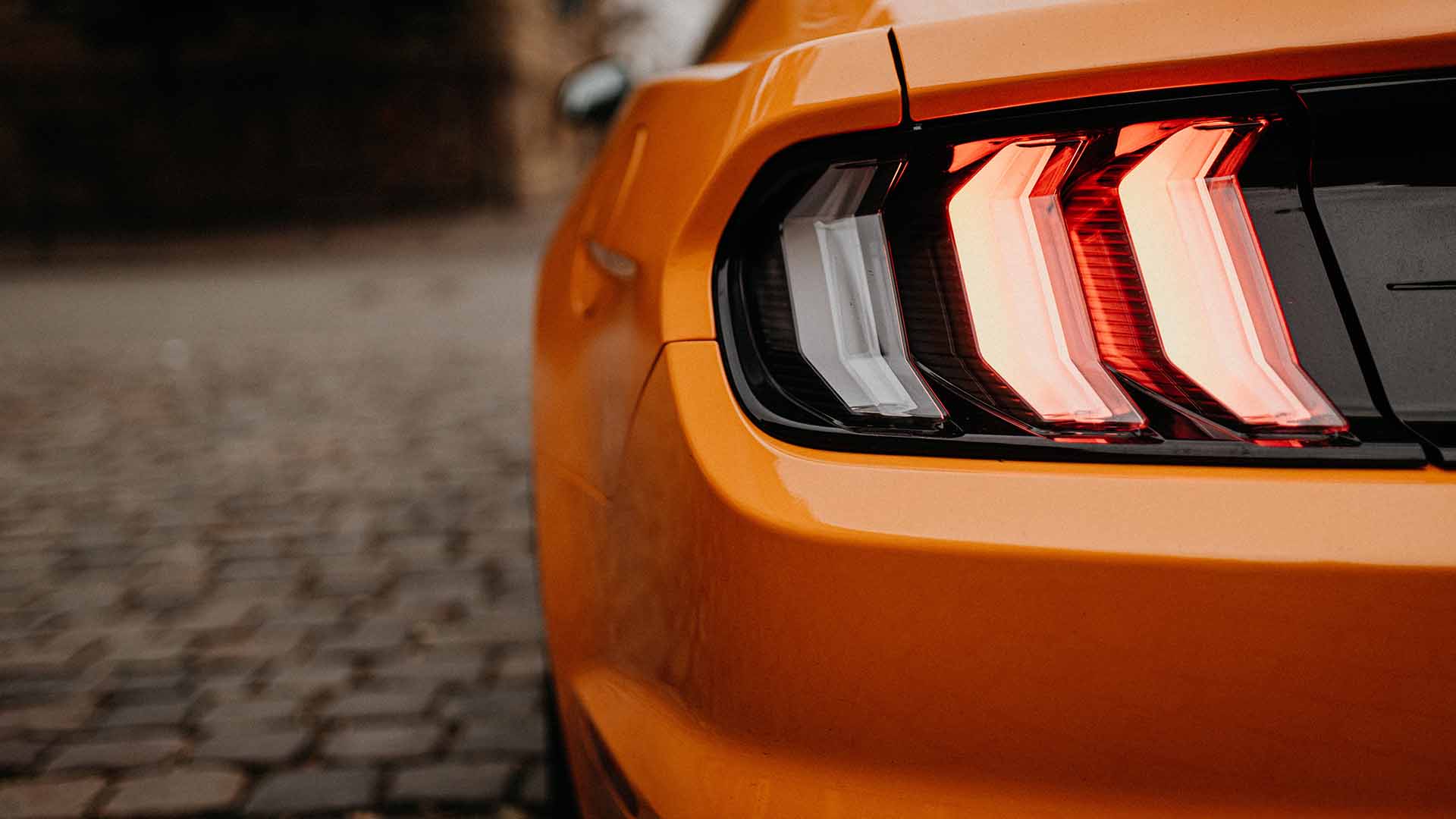 Orange Mustang Back