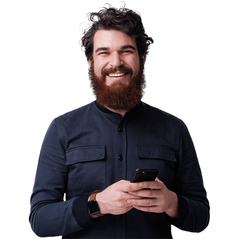 smiling man with a beard