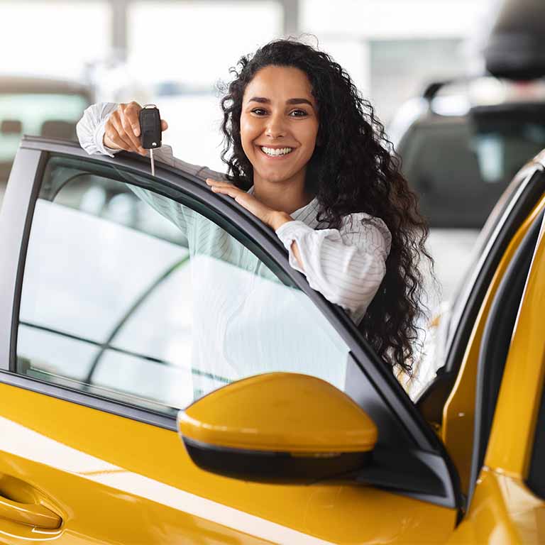 Yellow Girl Car